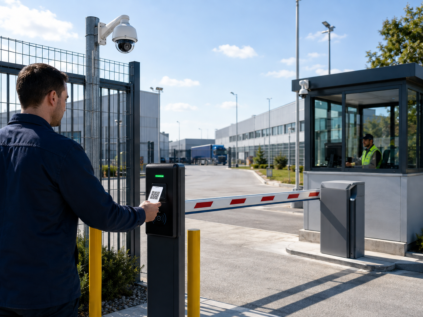 Control de acceso industrial con código QR