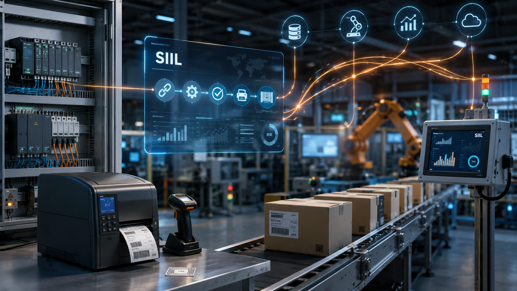 Visualización de trazabilidad industrial y control